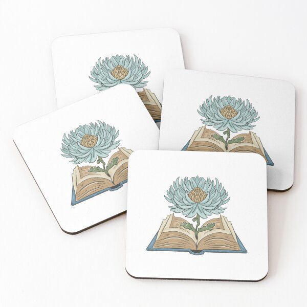 Item preview, Flowers Growing From Book | Light Blue Chrysanthemum | Little Blue Flowers S designed and sold by CircinusStore.