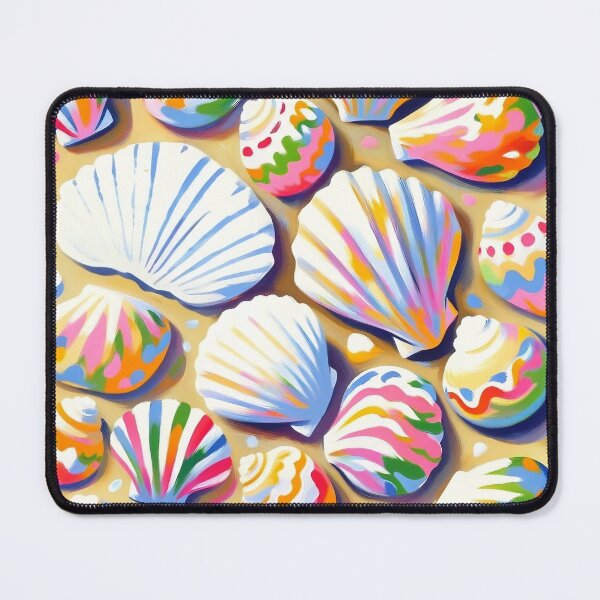 Item preview, Colorful Sea Shells on the Shore Pattern designed and sold by BrightTide.