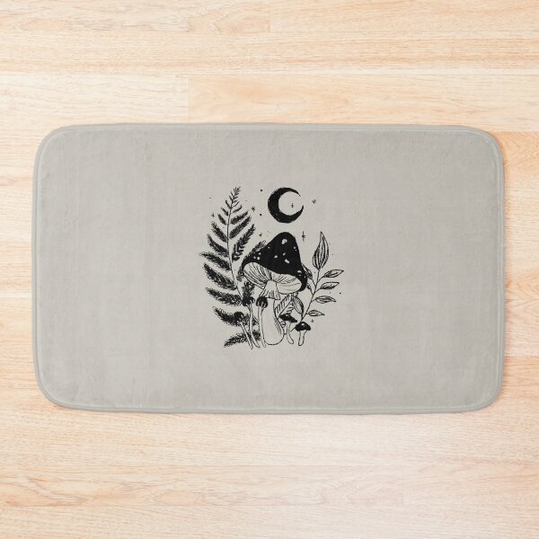 Item preview, Mushrooms, plants, fern at night with moon phase and ink plants designed and sold by · GAMING SOUL ·.