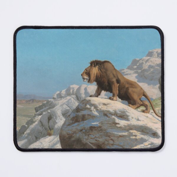 Item preview, Lion on the Watch 1885. Jean-Léon Gérôme designed and sold by MarigoldandLily.