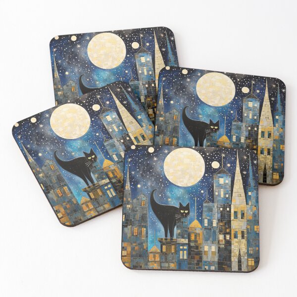 Item preview, Night Cat in the City designed and sold by 3po3.