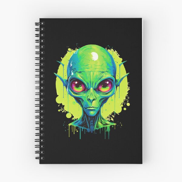 Item preview, Alien portrait in green, extraterrestrial creature designed and sold by Andrea-Design.