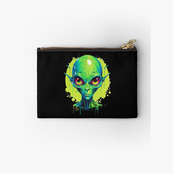 Item preview, Alien portrait in green, extraterrestrial creature designed and sold by Andrea-Design.