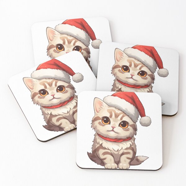 Item preview, Christmas cat, in the style of charming anime characters designed and sold by Margival.