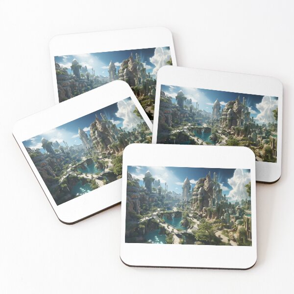 Item preview, Jade Oasis AI Art print designed and sold by Amberjackdaw.