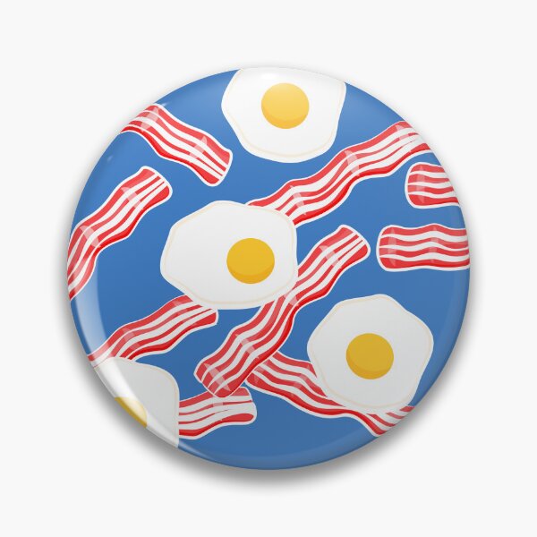 Item preview, Bacon and Eggs - Breakfast Food - Blue designed and sold by littlearrow.