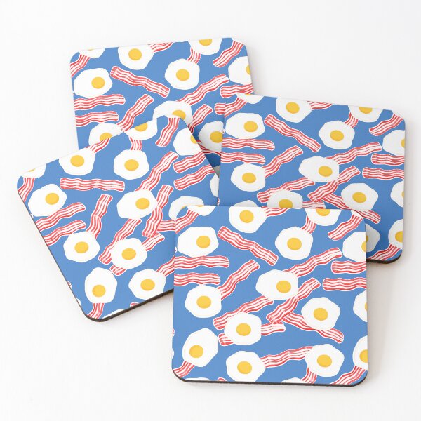 Item preview, Bacon and Eggs - Breakfast Food - Blue designed and sold by littlearrow.