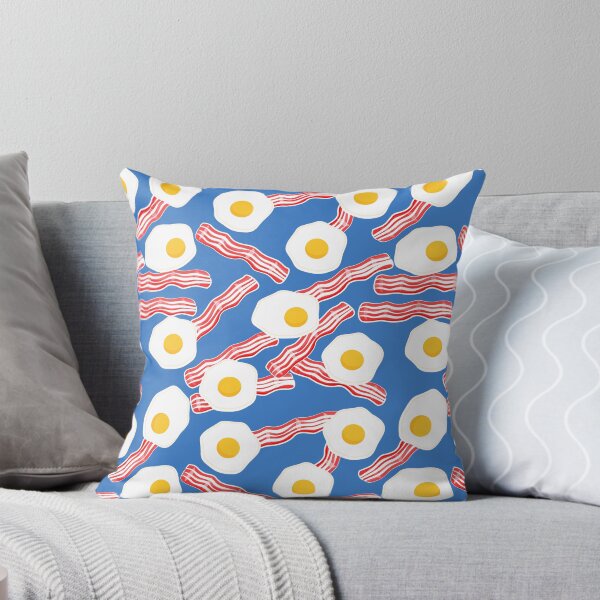 Item preview, Bacon and Eggs - Breakfast Food - Blue designed and sold by littlearrow.