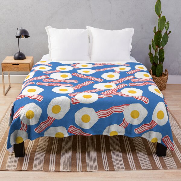 Item preview, Bacon and Eggs - Breakfast Food - Blue designed and sold by littlearrow.