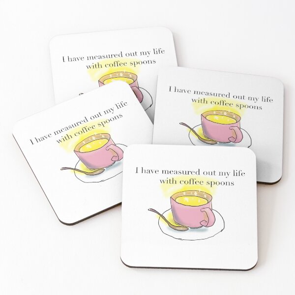 Item preview, T. S. Eliot poetry quote - Life in coffee spoons designed and sold by Apricity-.