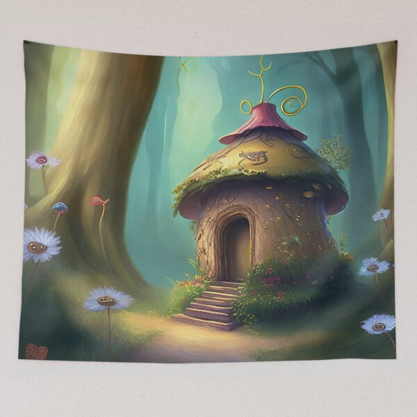 Item preview, mushroom house, kids, fun, childish, cheerful, cartoon, children, colorful designed and sold by Cyber Kids.