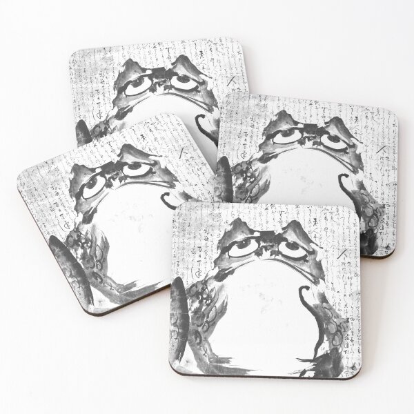 Item preview, Grumpy Frog by Getsuju - card - blackandwhite ratio 2:3 edition designed and sold by EmeraldeaArt.
