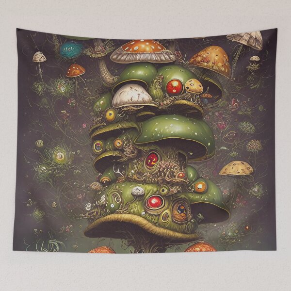 Item preview, mushroom house, kids, fun, childish, cheerful, cartoon, children, colorful designed and sold by Cyber Kids.