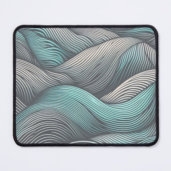 Item preview, Wave pattern green-gray designed and sold by blackwhiteblue.