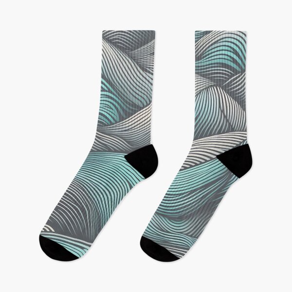 Item preview, Wave pattern green-gray designed and sold by blackwhiteblue.