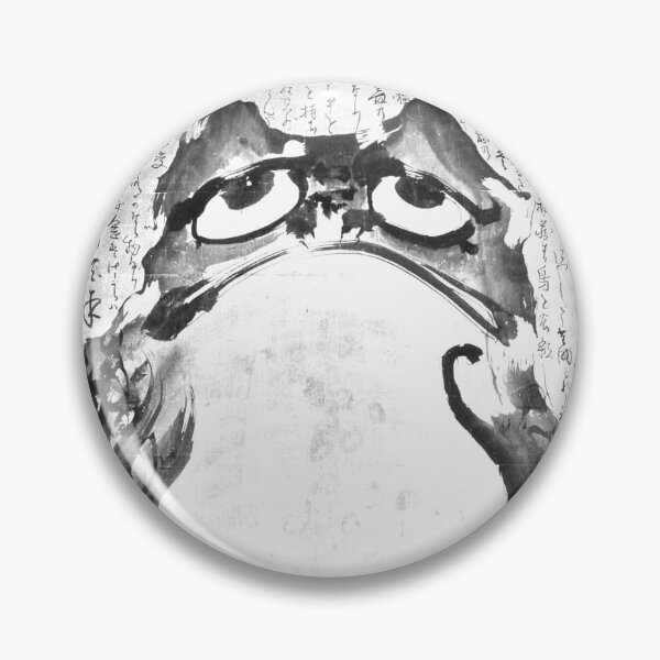 Item preview, Grumpy Frog by Getsuju - black and white edition designed and sold by EmeraldeaArt.