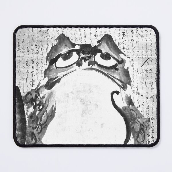 Item preview, Grumpy Frog by Getsuju - black and white edition designed and sold by EmeraldeaArt.