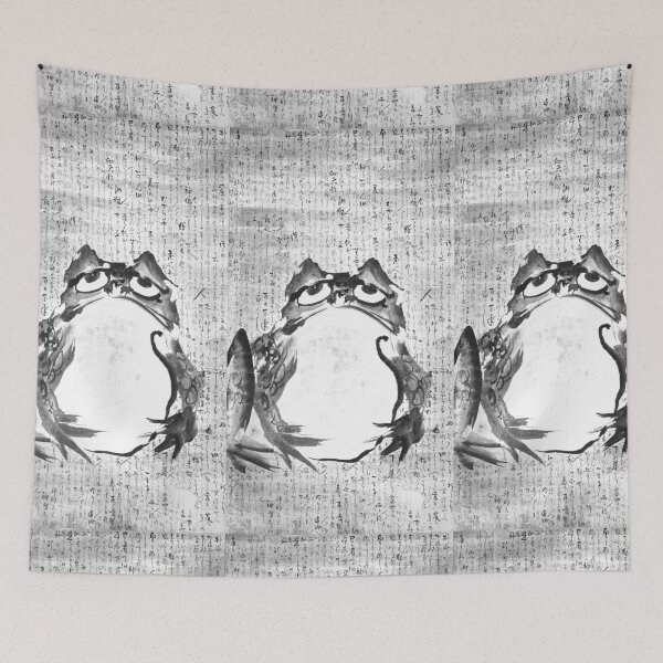 Item preview, Grumpy Frog by Getsuju - black and white edition designed and sold by EmeraldeaArt.