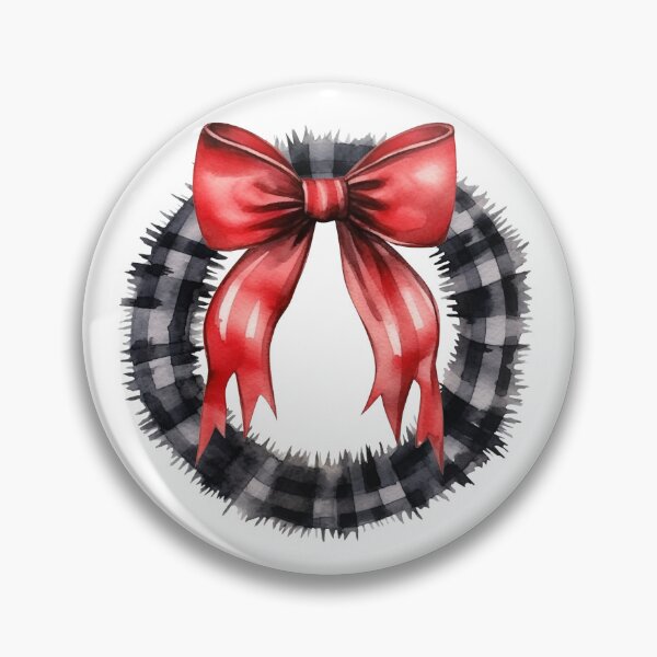 Item preview, Christmas Plaid Wreath with a Bow designed and sold by ReverseBleach.
