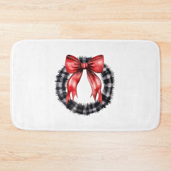 Item preview, Christmas Plaid Wreath with a Bow designed and sold by ReverseBleach.