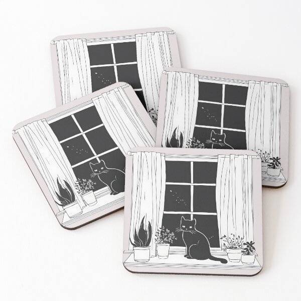 Item preview, Copy of copuCopy Copy of black cat flowers and butterflies designed and sold by Catophile.