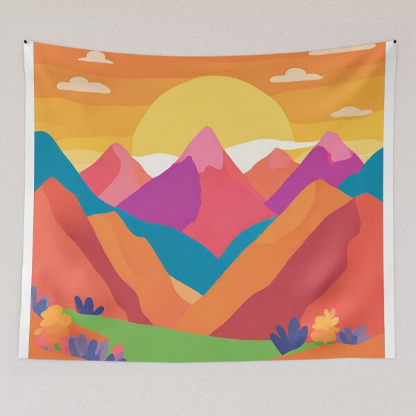 Item preview, Mountain Sunset designed and sold by teacherpeiyuan.