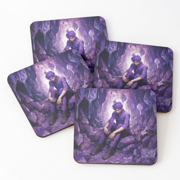 Item preview, Amethyst boy AI Art print designed and sold by Amberjackdaw.