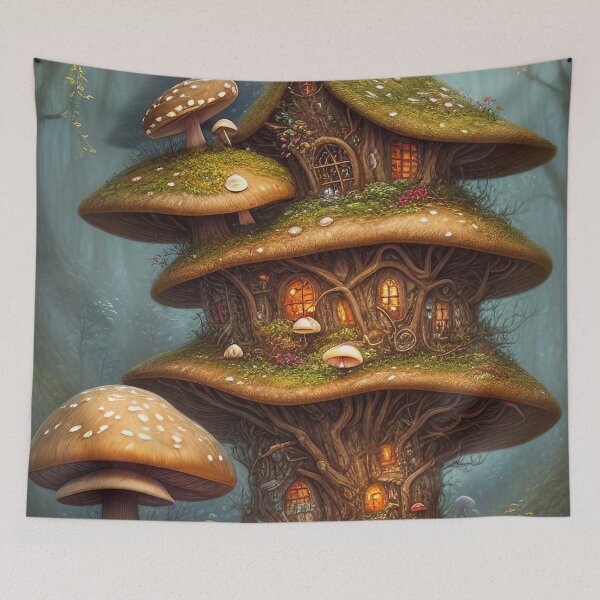 Item preview, mushroom house, kids, fun, childish, cheerful, cartoon, children, colorful designed and sold by Cyber Kids.