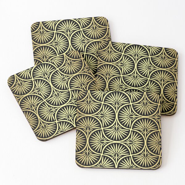 Item preview, golden  pattern-art deco 2 designed and sold by DM-MD.