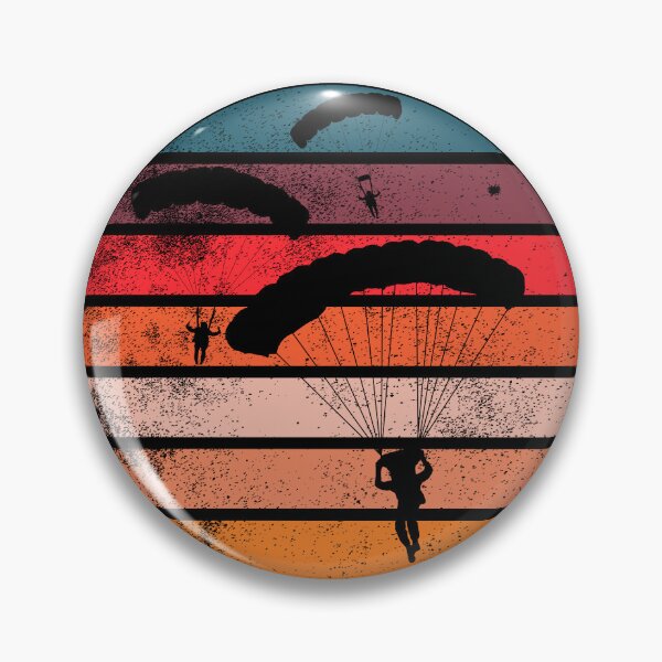 Item preview,  Skydiving at sunset, parachutist, paratrooper at retro sunset, Classic T-shirt designed and sold by MAGness.