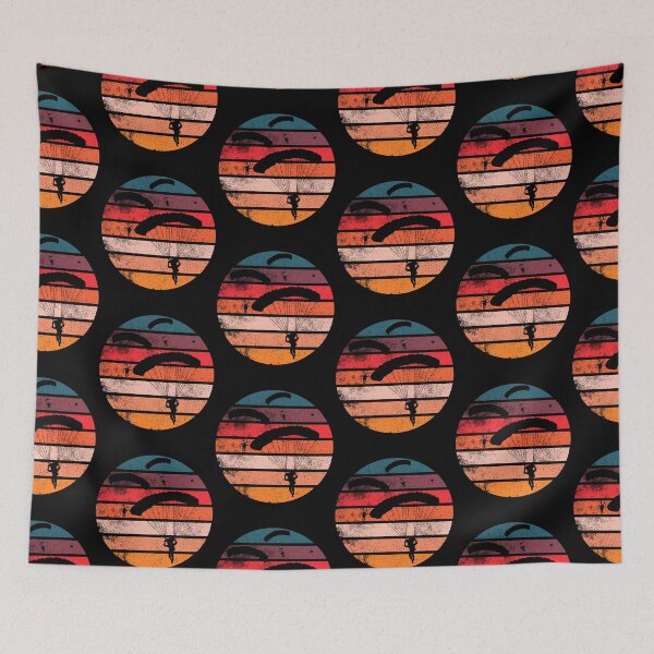 Item preview,  Skydiving at sunset, parachutist, paratrooper at retro sunset, Classic T-shirt designed and sold by MAGness.
