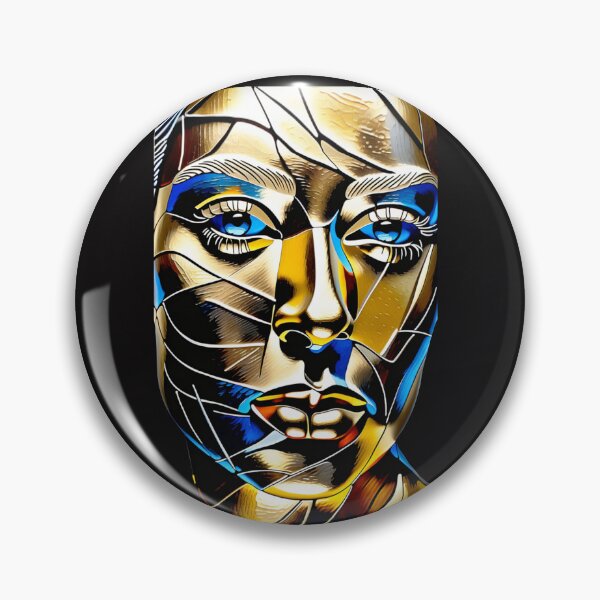 Item preview, woman face glass art designed and sold by ShabayekShop.
