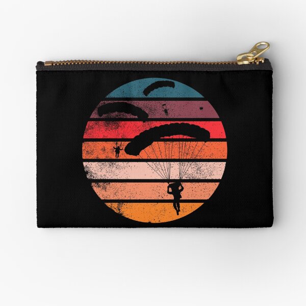 Item preview,  Skydiving at sunset, parachutist, paratrooper at retro sunset, Classic T-shirt designed and sold by MAGness.