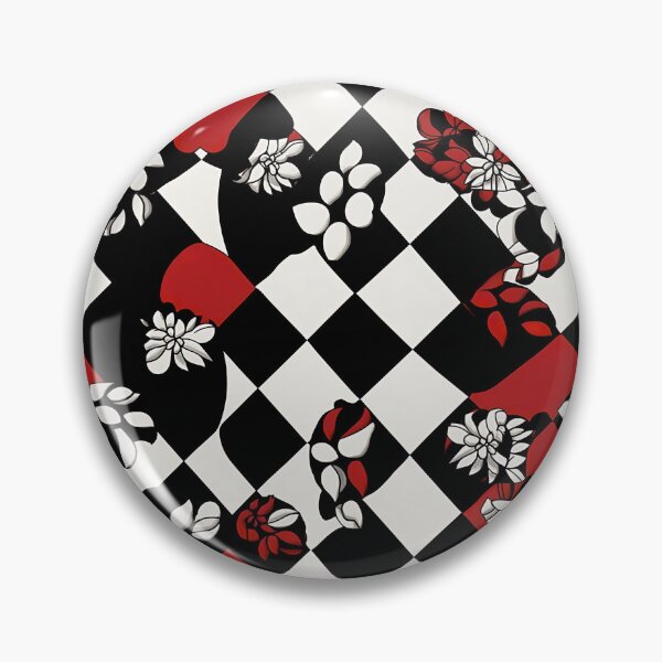 Item preview, Cool Red White Black Abstract Checkerboard Print Pattern designed and sold by bubblegoth.