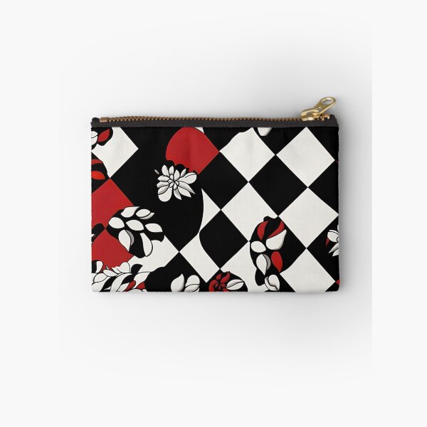 Item preview, Cool Red White Black Abstract Checkerboard Print Pattern designed and sold by bubblegoth.