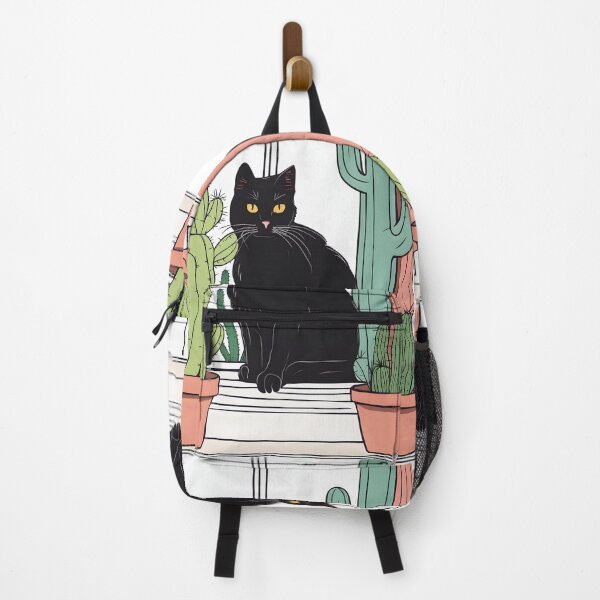 Item preview, Black cat and cactus designed and sold by Catophile.