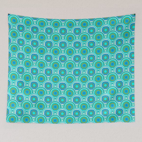 Item preview, Round and Round turquoise designed and sold by TOCPaintsForMe.