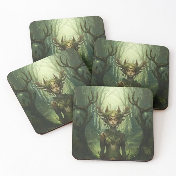Item preview, Forest Wanderer Princess Myrtle AI Art print designed and sold by Amberjackdaw.