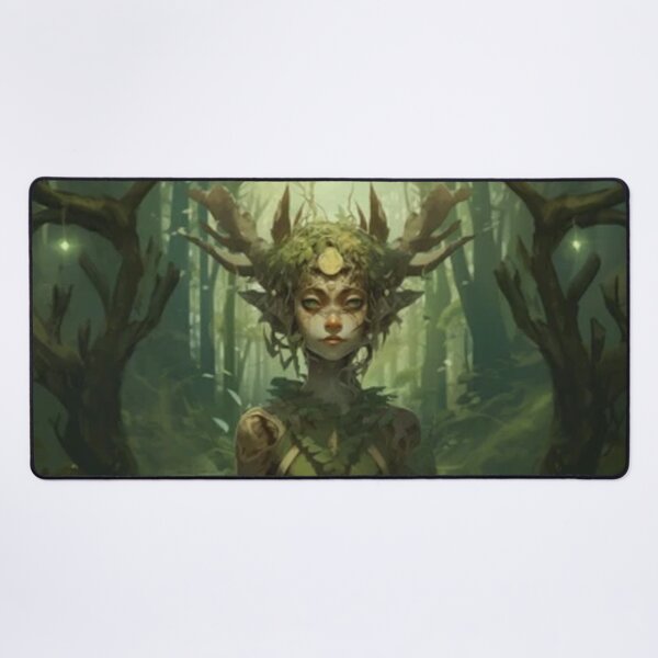 Item preview, Forest Wanderer Princess Myrtle AI Art print designed and sold by Amberjackdaw.