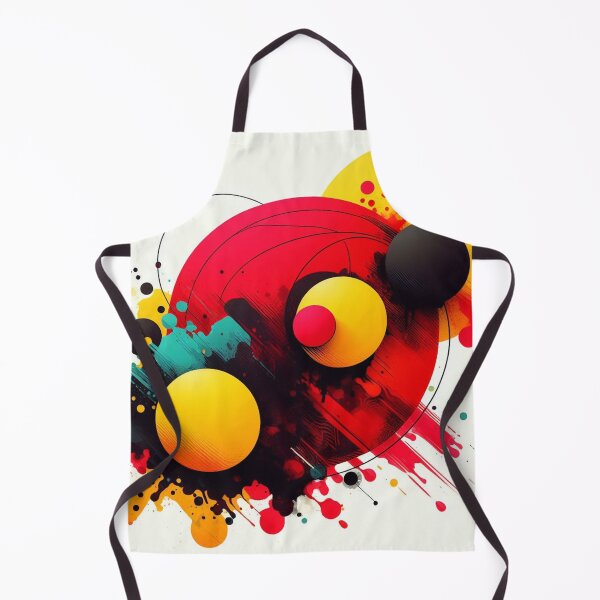 Item preview, Chromatic Interplay: Red, Black, and Yellow Circles Composition designed and sold by ReplyGirl.
