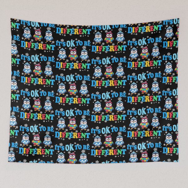 Item preview, It's Ok To Be Different Autism Awareness Penguins designed and sold by SubtleSplit.