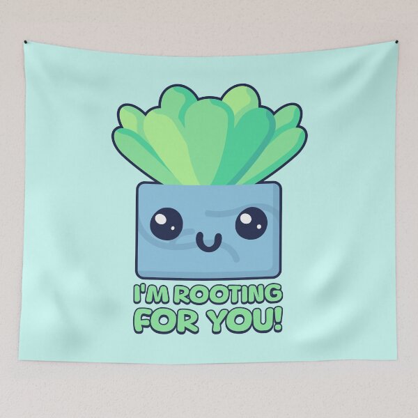 Item preview, I'm Rooting For You! Cute Kawaii Plant Pun designed and sold by PMCreative.