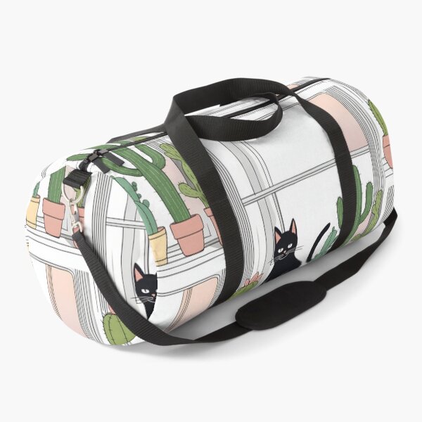 Item preview, Black Cat in The window with Cactus And Plants designed and sold by Catophile.