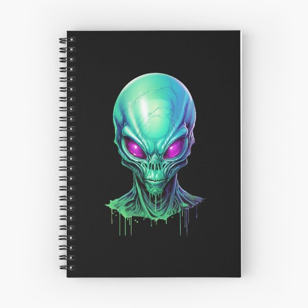 Item preview, Alien portrait in green, extraterrestrial creature designed and sold by Andrea-Design.