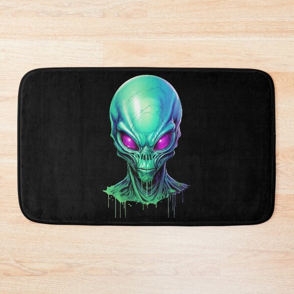 Item preview, Alien portrait in green, extraterrestrial creature designed and sold by Andrea-Design.