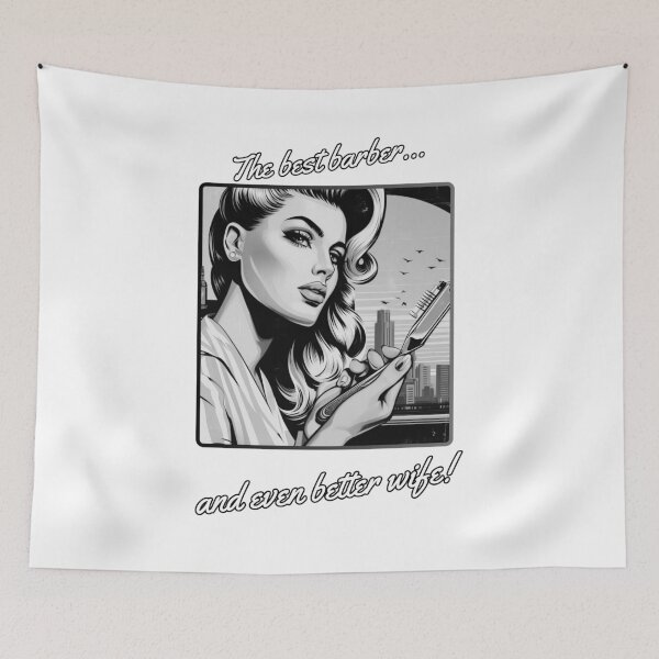 Item preview, Barber Girl no.4 - The best barber! designed and sold by QvDesigns.