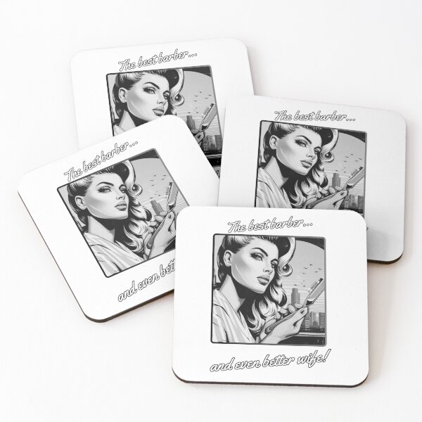 Item preview, Barber Girl no.4 - The best barber! designed and sold by QvDesigns.