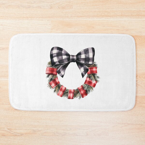 Item preview, Christmas Plaid Wreath with a Bow designed and sold by ReverseBleach.