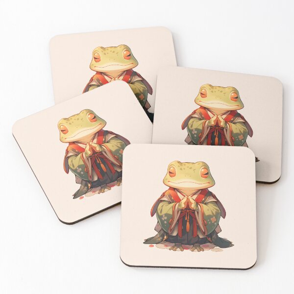 Item preview, Cute Kawaii Wise Man Froggy Meditating Frog designed and sold by CozyKawaiiArt.