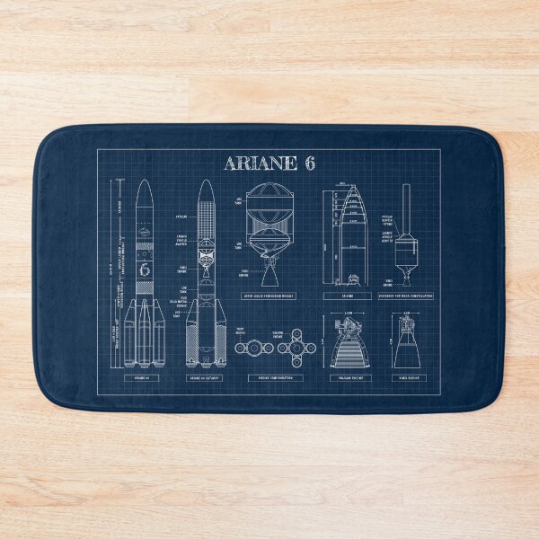 Item preview, Ariane 6 (Navy Blueprint) Horizontal Version designed and sold by BGALAXY.